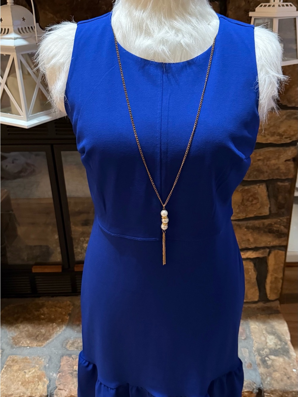 Enfocus Studio Royal Blue Sleeveless Maxi Dress